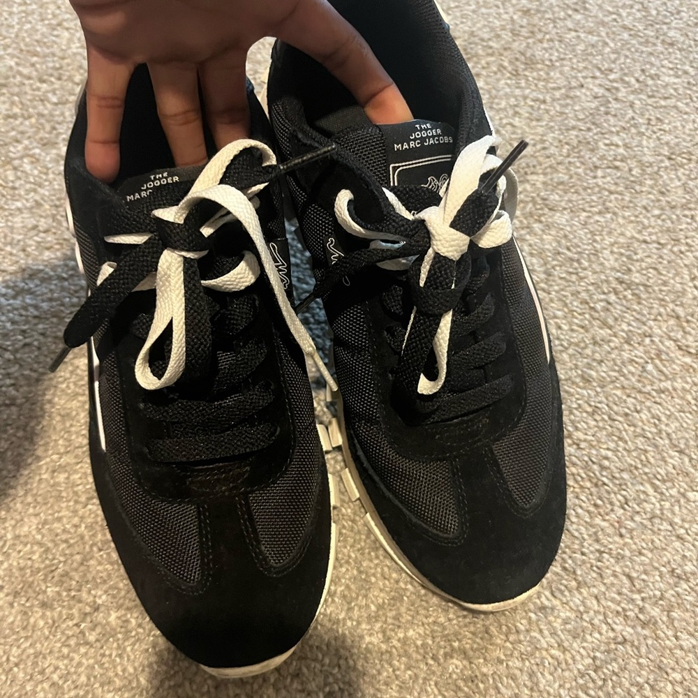 Marc Jacobs Black and White Lace-Up Sneakers